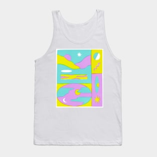 Fluorescent Skies in Cool Tones Tank Top